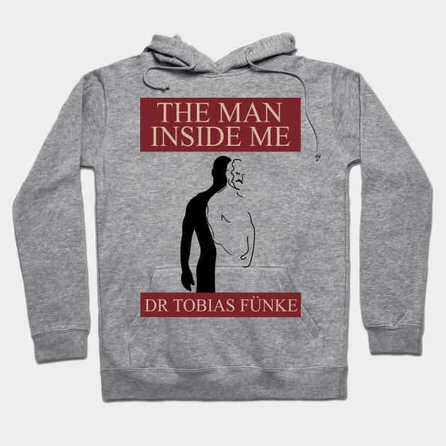 Tobias Funke The Man Inside Me Book Hoodie by Meta Cortex